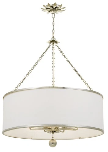 Crystorama Lighting Group 515 Broche 8 Light 29"W Drum Chandelier - Silver - Picture 9 of 10
