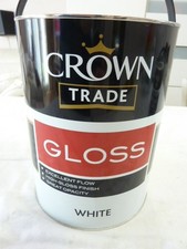 Crown Trade Gloss White 5L for Wood / Metal