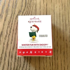 Hallmark Keepsake Winter Fun with Snoopy 19th Song Book 2016 Miniature Ornament