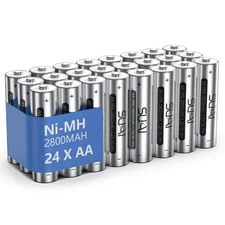 AA Rechargeable Batteries, 2800mAh High Capacity Double A Batteries, 1.2V NiM...