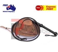 Bullwhip Genuine Cowhide Leather Brown color 6 Feet 12 Plaits Indiana Jones Whip