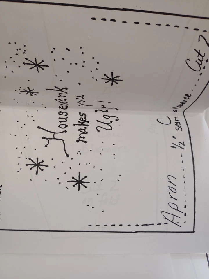 Housework Doll Snowflake Rag Fabric Stuffed Craft Pattern Dress Country Decor - Image 4 of 4