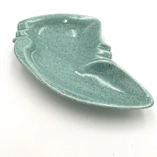 Vintage 1960 Mid Century Modern CALIFORNIA ORIGINAL Turquoise Speckled Ashtray