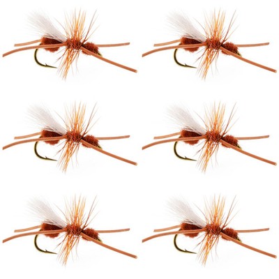 Turcks Power Flying Ant Cinnamon Terrestrial Trout Dry Fly - 6 Flies Size 12