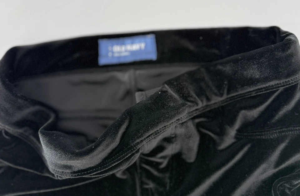 Брюки стрейч Old Navy для девочек черные бархатные повседневные с карманами размер XL 14 - Изображение 4 из 4