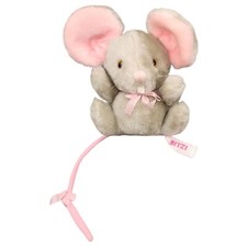Vintage Russ Berrie Bitzi Mouse Plush Stuffed Animal 1977 Made in Korea 6 Inches