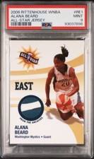2006 Rittenhouse WNBA Alana Beard All Star Jersey PSA 9 2-color Duke Blue Devils