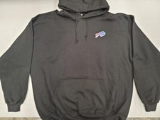 20120 Mens Majestic BUFFALO BILLS Pullover Hooded Hoodie SWEATSHIRT BLACK