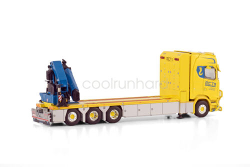 WSI 1:50 Scale MCT SCANIA S CS20H 8X4 RIGED FLAT BED TRUCK LOADER CRANE Diecast - Picture 3 of 4