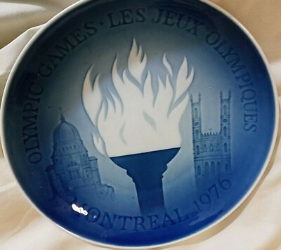 Copenhagen Vintage Plate Montreal 1976 Olympic Games 1976 Denmark 7.25'' dia.