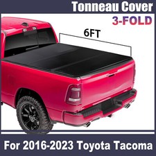 For 2016-2023 Toyota Tacoma Truck 6ft Bed Hard Solid Tri-fold Tonneau Cover