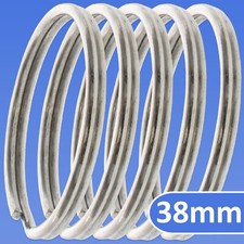 Split Rings 5Pc Key Ring Chain Double Loop Hoop O Jump Link Findings Large 38mm