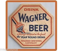 Wagner Beer Coaster Granite City IL Refrigerator / Tool Box Magnet Man Cave 
