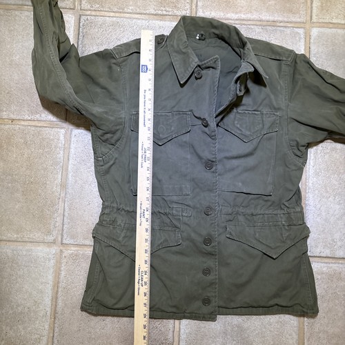 Chaqueta De Colección Ejército Militar de EE. UU. Abrigo de Campo Clima Frío Años 60 OG-107 Era Vietnam S/M - Imagen 15 de 16