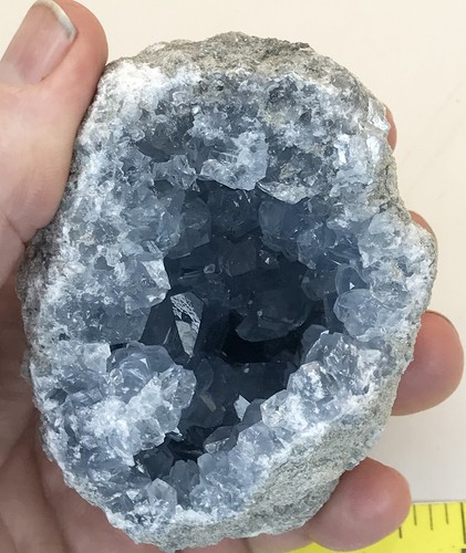 CELESTITE Natural Specimen from Madagascar - 1 lb. 3.0 oz. power crystals #120 - Picture 2 of 4