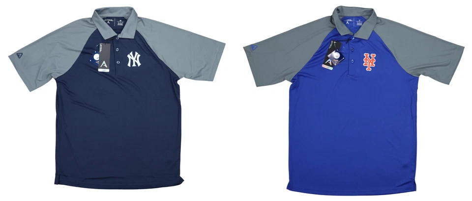 MLB New York Yankees or NY Mets Short Sleeve Antigua Nova Men's Polo Shirt NWT