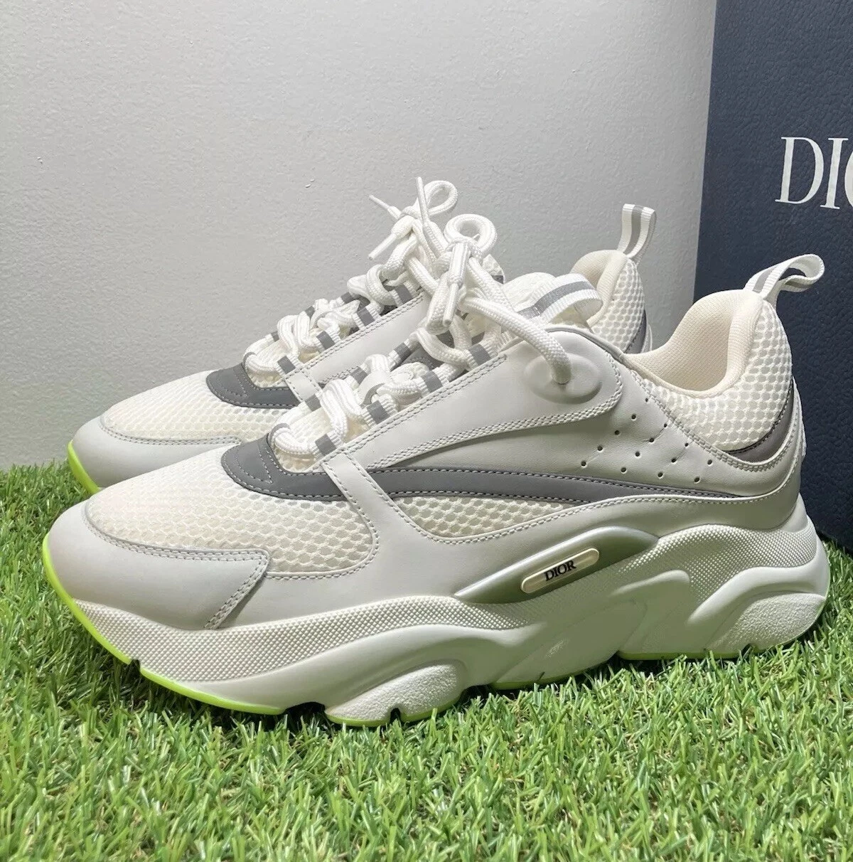 Taille 43 (10 US)   Dior B22 ' Blanc Vert Clair '   TESTÉ UNE FOIS