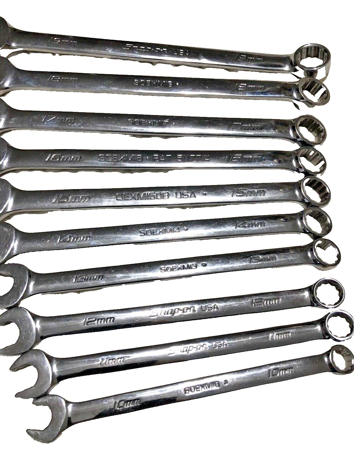 Snap-on Set Metric Automotive Hand Wrenches