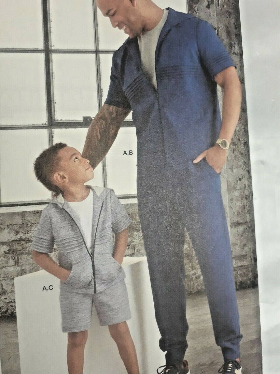 Grey Father And Son Matching Tracksuit Sweatsuits Father And Son