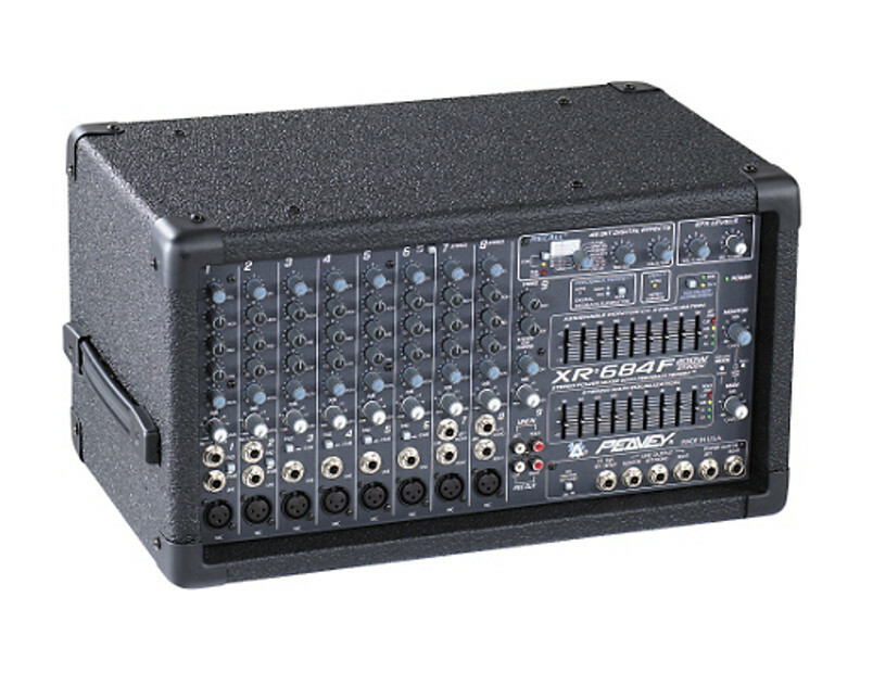 Peavey XR684 Stereo Powered Mixer - Black Vinyl Cover w/Piping