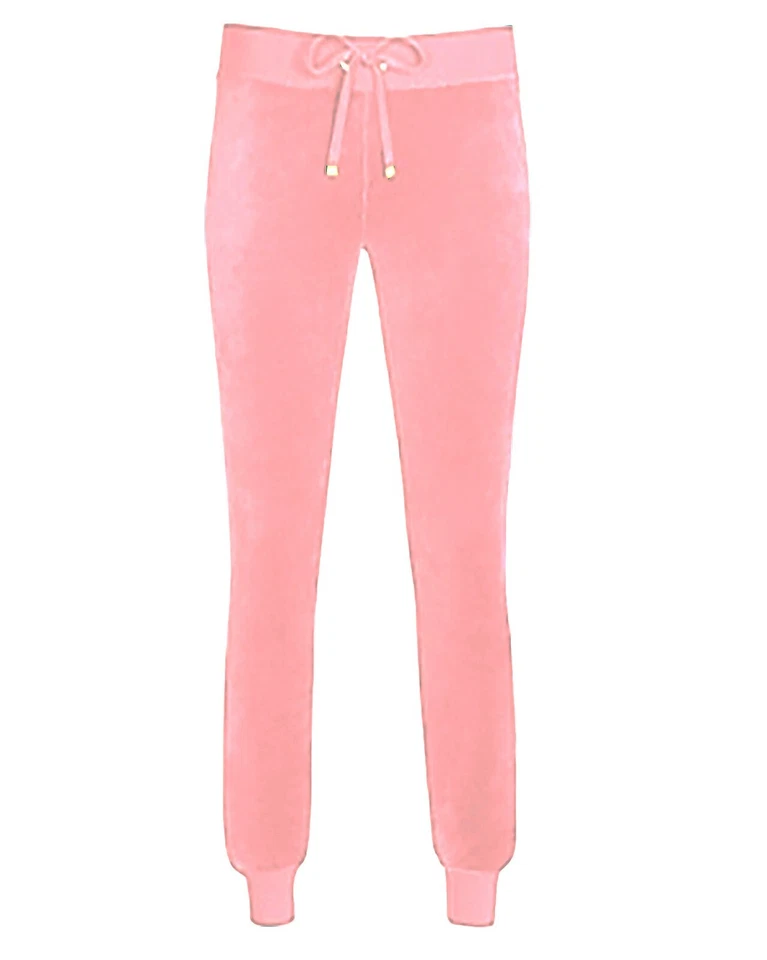 NEU JUICY COUTURE Damen Schwarz Rosa Velour Training Hose S M L XL $138 - Bild 2 von 4