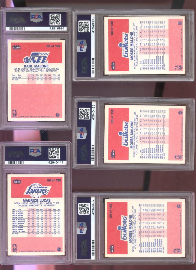 その他 fleer86 87 karl malone rc!!  mint 1986-87 Fleer #68 Karl Malone ROOKIE RC PSA 9 Graded Basketball