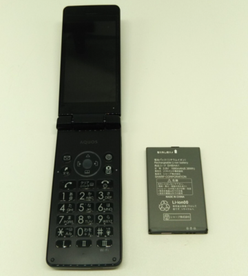 SHARP AQUOS Keitai 3 flip phone 805SH Softbank Unlocked Black SIM