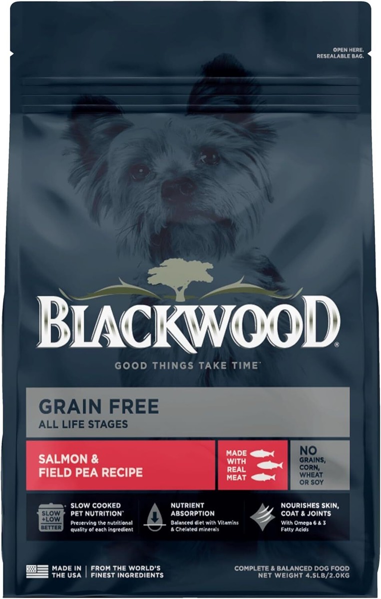 Blackwood Grain Free Dry Dog Food Salmon & Field Pea 4.5lb Pack of