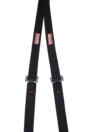 3 POINT RACE HARNESS Y FLOOR MOUNT ALL SNAP IN ANCHORS BLACK - Foto 3 di 7