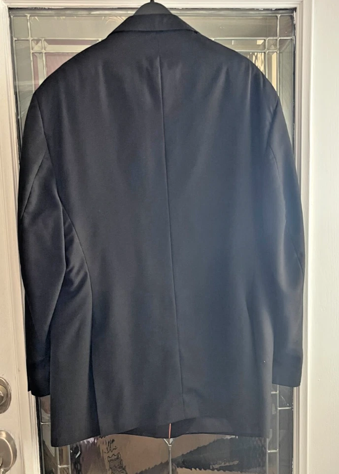 Abrigo/Blazer deportivo Ferretti Uomo negro 2 botones 100 % lana para hombre talla 52R Foto 2 de 4