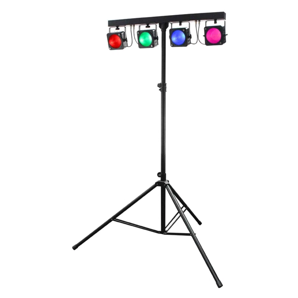 Equinox Gigabar MKII 4 x 30W RGB COB T-Bar Lighting System with Foot Contoller - Image 2 of 4