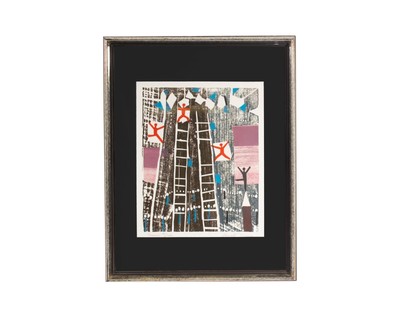 Lowell Naeve Signed  Circus  Limited Edition Woodcut Print