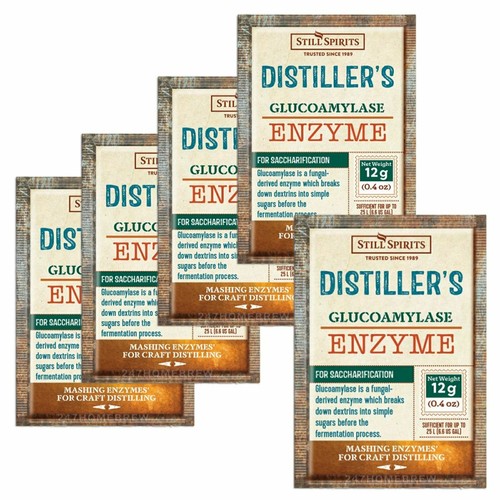 5x Still Spirits Distillers Glucoamylase Enzyme 12g for 25L Gluco-Amylase