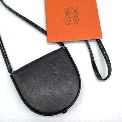 Loewe Heel Pouch Shoulder Bag Anagram Coin Case Leather From Japan 