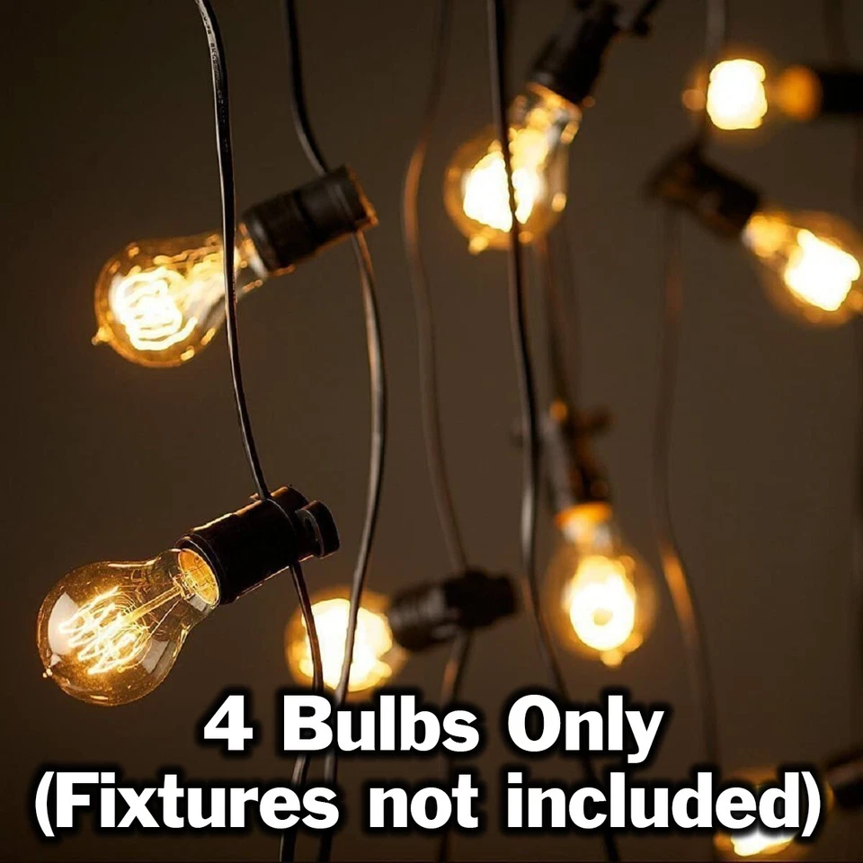 4 Pack of Dimmable A19 Vintage Edison Light Bulbs with Quad Loop Filament 2200K - Image 4 of 4