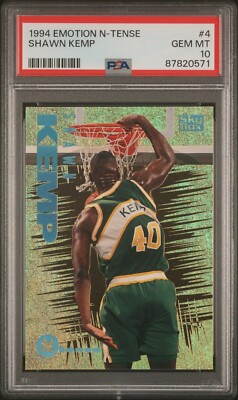 1994 Skybox Emotion N-tense #4 Shawn Kemp Seattle Supersonics PSA