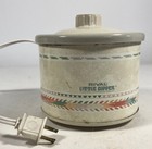 Rival Little Dipper Mini Crock Pot 3204 Southwest Design w Lid, Tested Works VTG