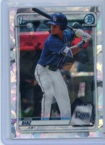 2020 Bowman Chrome Jhon Diaz Atomic Refractor 1st Rookie RC #30 Tampa Rays