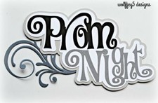 CRAFTECAFE PROM TITLE Premade paper piecing scrapbook diecut piece page album 3D