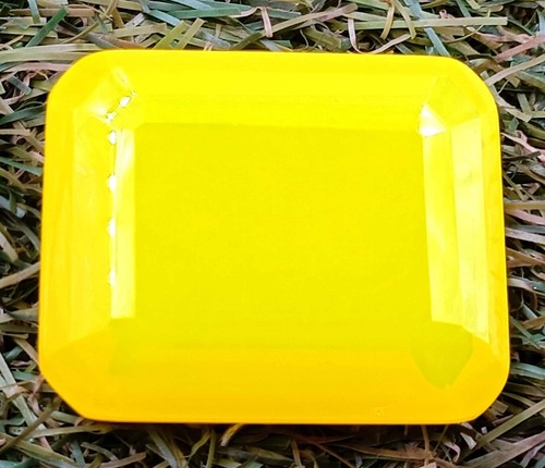 ALLURING 191 CT EGL CERTIFIED UNTREATED YELLOW OPAL EMERALD CUT LOOSE GEMSTONE - Picture 7 of 9