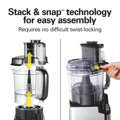 	Hamilton Beach Stack & Snap Food Processor and Vegetable Chopper BPA Free	 - Picture 2 of 8