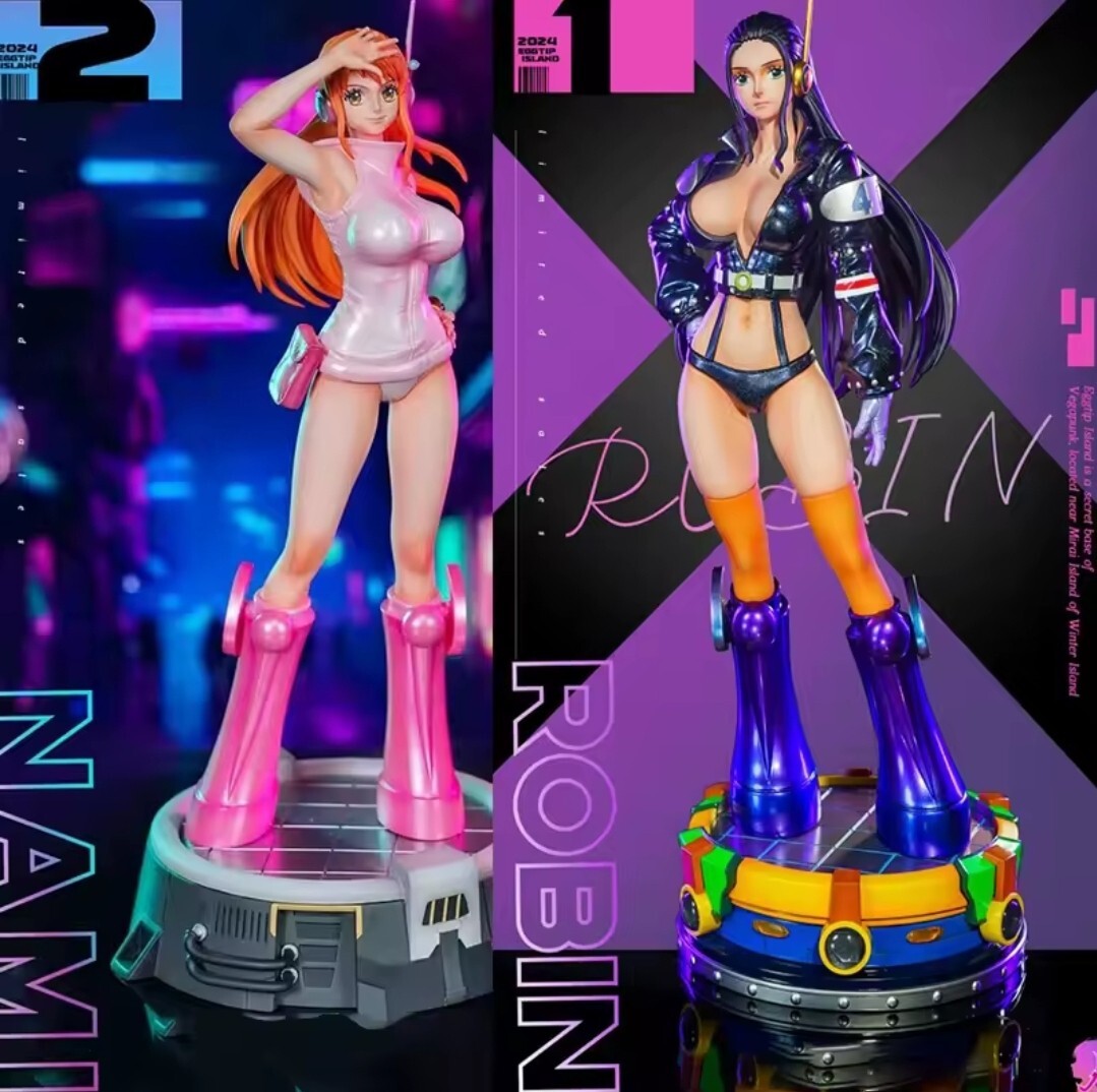 Figurines One Piece Nami et Robin Arc Egghead de 25cm pour Collectionneurs