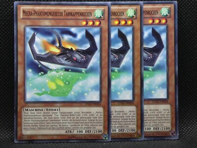 Yugioh Playset 3x Mecha-Phantomungeheuer Tarnkappenrochen LTGY DE024/ NM/ 1st