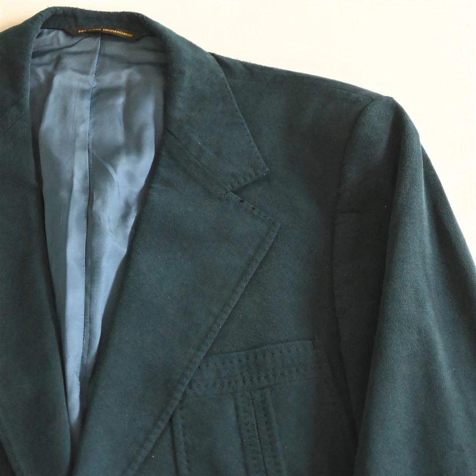 Abrigo Blazer Traje Chaqueta De Colección Años 60 Para Hombres 44R Azul Marino Gamuza Hecho en EE. UU. Foto 2 de 4