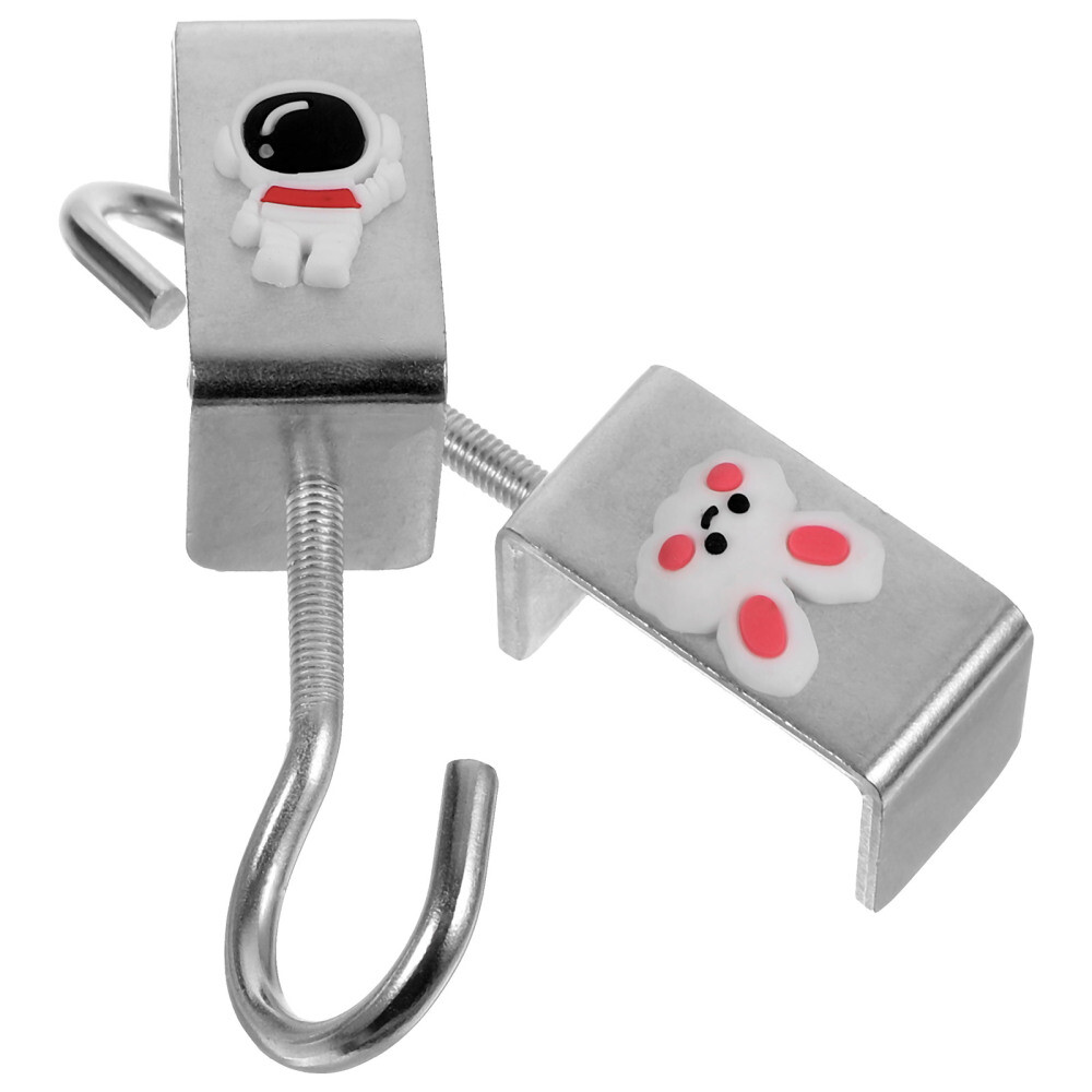 2 Pcs Purse Hanger Headphone Stand Deskside Bag Rack Student