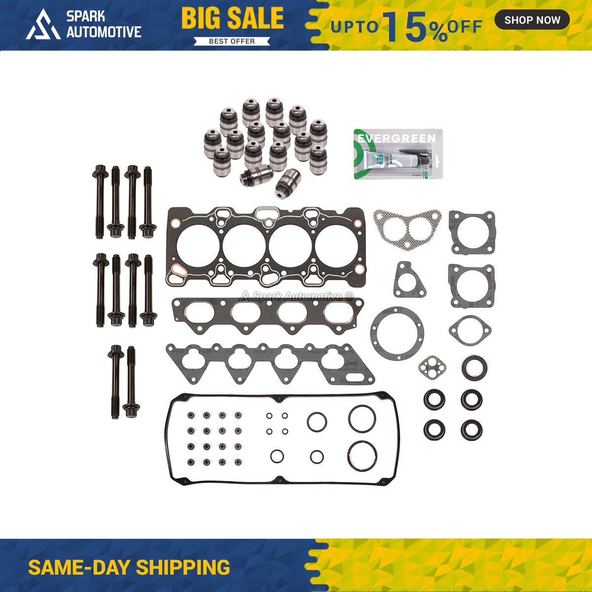 MA-4216955455 Head Gasket Set Bolts Lifters Compatible With/For - Foto 2
