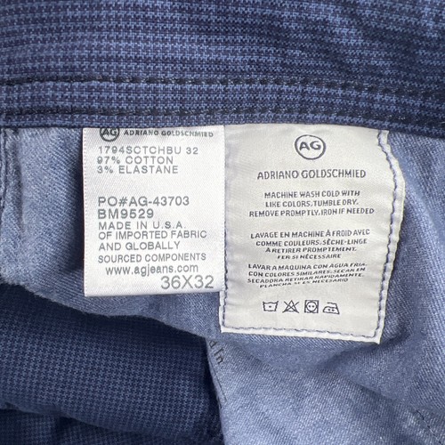 AG Adriano Goldschmeid The Everett Jeans Mens 36x32 Blue Slim Straight Stretch - Picture 4 of 17