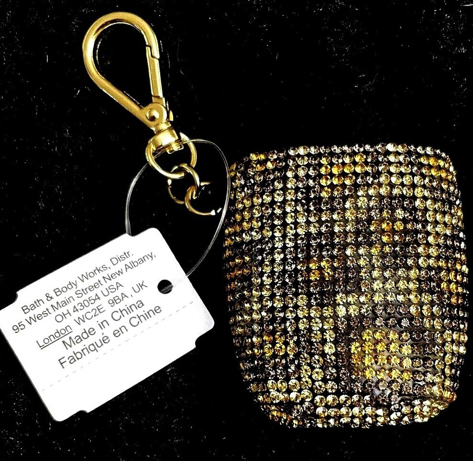 Bath Body Works Cheetah Leopard Rhinestone Hand Sanitizer pockecbac