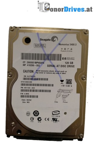 Seagate ST9120822AS- 120 GB - SATA - 9S1133-022 - PCB 100398689 Rev. C*
