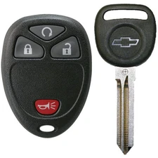 Chevrolet Silverado Keyless Entry Remote + Transponder chip key with logo.  